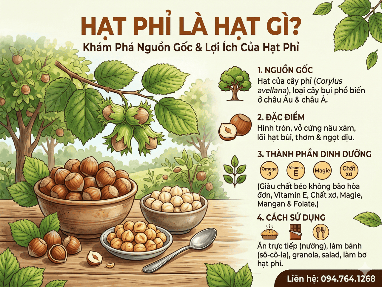Hat phi - hazelnut la gi