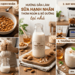 Sữa hạnh nhân dinh dưỡng – Lợi ích & cách làm sữa hạnh nhân! Huong dan lam sua hat hanh nhan